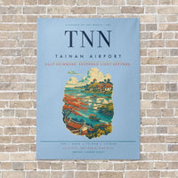 Thumbnail for Tainan Airport TNN vertical canvas print - no frame - light blue background