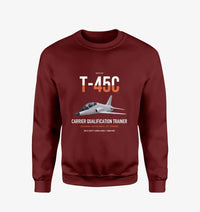 Thumbnail for T-45C Goshawk design on wine red sweatshirt