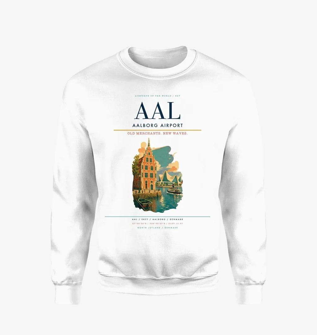 Aalborg Airport AAL Sweatshirt - White