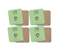 Thumbnail for Treasure Coast International Airport (FPR) design on light green 4 pieces set coaster