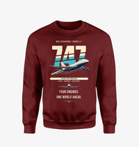 Thumbnail for Boeing 747-400 design on wine red sweatshirt