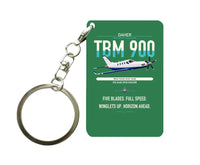 Thumbnail for Daher TBM 900 design on green designed key chain, double-side print
