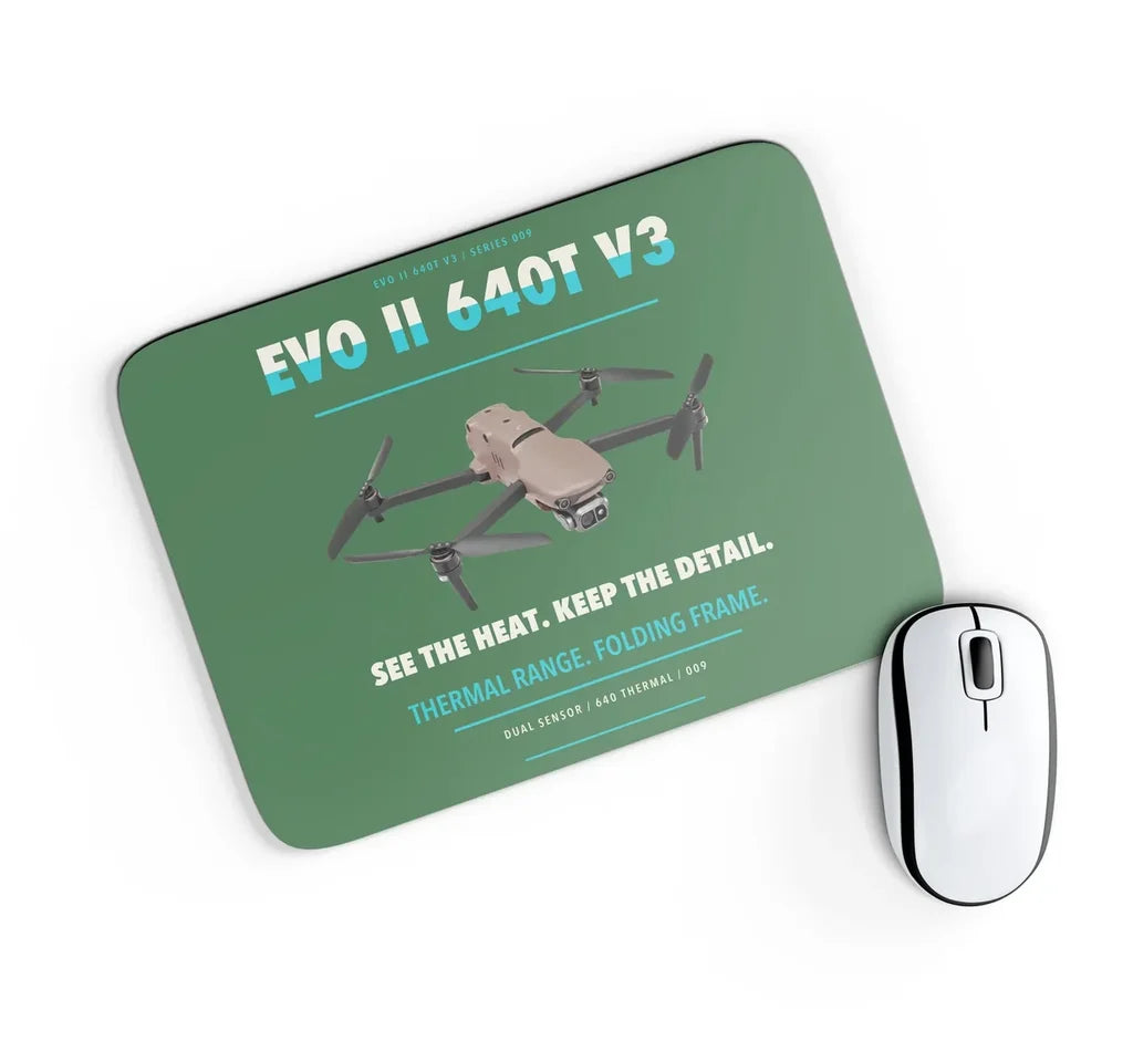 Autel EVO II Dual 640T V3 design on green rectangle mouse pad