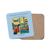Thumbnail for The Model Shop Window - Designed Coasters design on light blue 1-piece