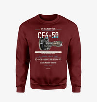 Thumbnail for CF6-50 design on wine red sweatshirt