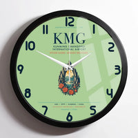 Thumbnail for Kunming Changshui International Airport (KMG) design on light green framed wall clock