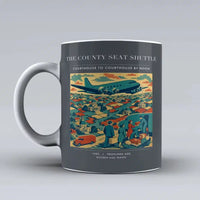 Thumbnail for VINTAGE G4388 - The County Seat Shuttle - Ceramic Mug design on gray
