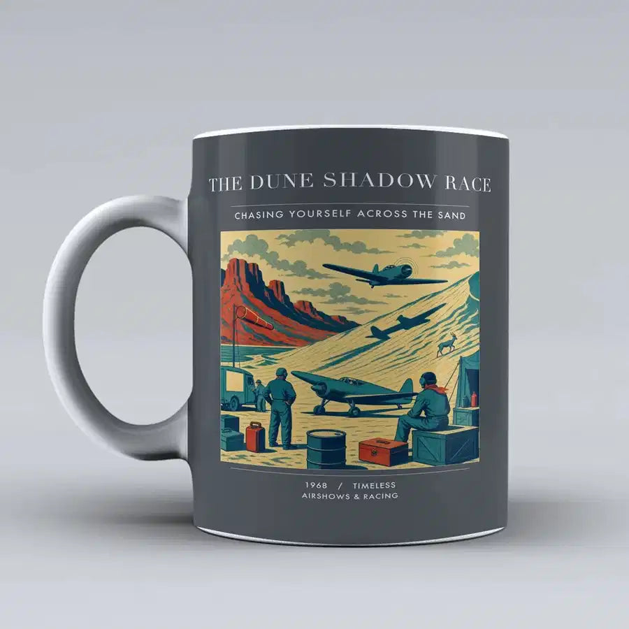 VINTAGE G4334 - The Dune Shadow Race - Ceramic Mug design on gray