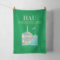 Thumbnail for Haugesund Airport, Karmøy (HAU) design on green towel