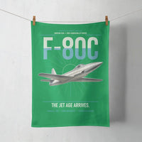 Thumbnail for F-80C Shooting Star design on green towel
