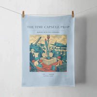 Thumbnail for VINTAGE G4428 - The Time Capsule Prop - Designed Towels design on lightblue