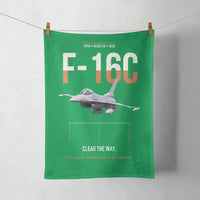 Thumbnail for F-16C Block 50 Clear The Way design on green towel