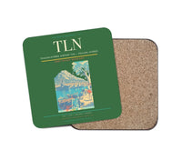 Thumbnail for Toulon-Hyères Airport (TLN) design on green 1 piece coaster