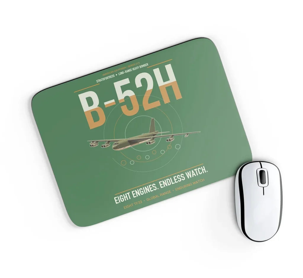 B-52H Stratofortress design on green rectangle mouse pad