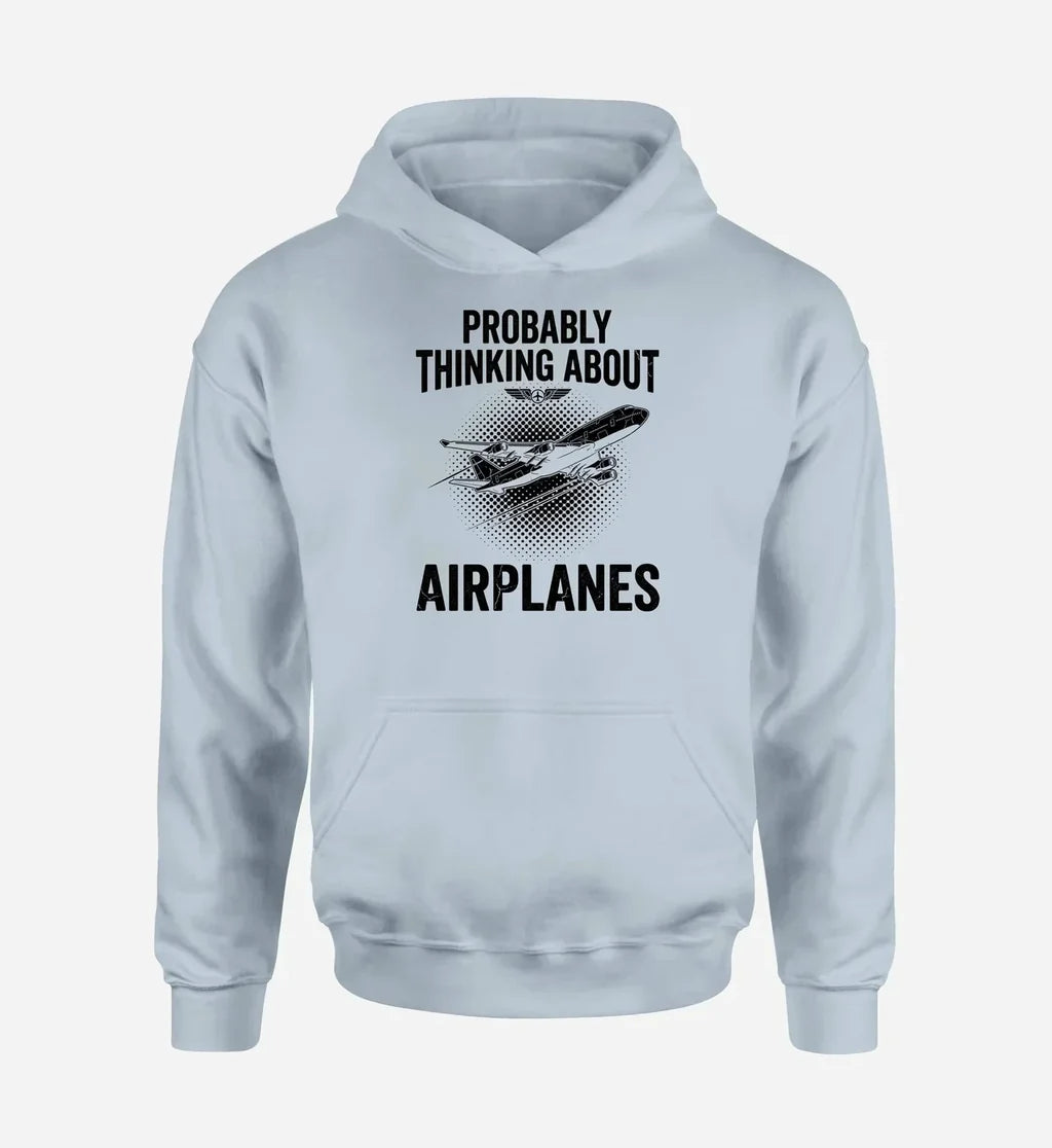 Probably Thinking About Airplanes - Light Blue