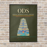 Thumbnail for Odesa International Airport ODS - Canvas Framed - Green Army