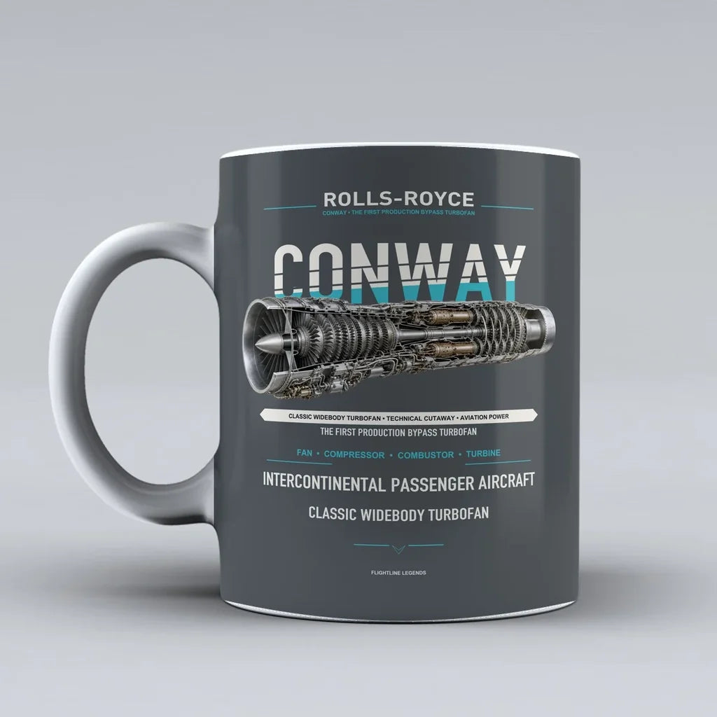 Mug design on gray conway