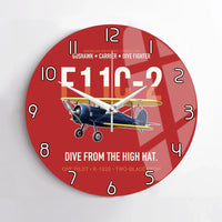 Thumbnail for F11C-2 Goshawk Dive from the High Hat design on red no frame wall clock