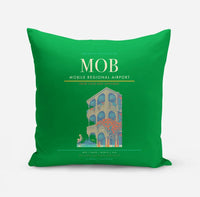 Thumbnail for Mobile Regional Airport (MOB) design on green pillow