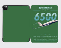 Thumbnail for Bombardier Global 6500 design on green ipad tablet case