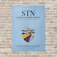 Thumbnail for London Stansted Airport STN vertical canvas print - no frame - light blue background