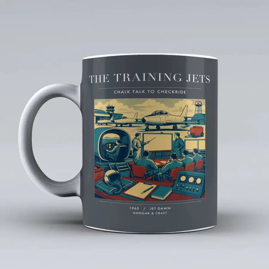 VINTAGE G4126 - The Training Jets - Ceramic Mug design on gray
