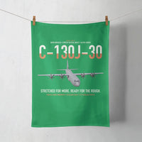 Thumbnail for C-130J-30 Super Hercules design on green towel