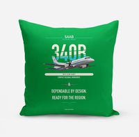 Thumbnail for Saab 340B design on green pillow