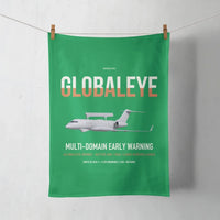 Thumbnail for Saab GlobalEye design on green towel