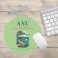 Thumbnail for V. C. Bird International Airport (ANU) design on light green round mouse pad