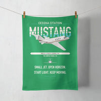 Thumbnail for Cessna Citation Mustang design on green towel