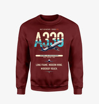 Thumbnail for Airbus A330-900neo design on wine red sweatshirt