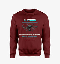Thumbnail for Inspired Flight IF1200A design on wine red sweatshirt