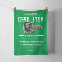 Thumbnail for GE90-115B design on green towel