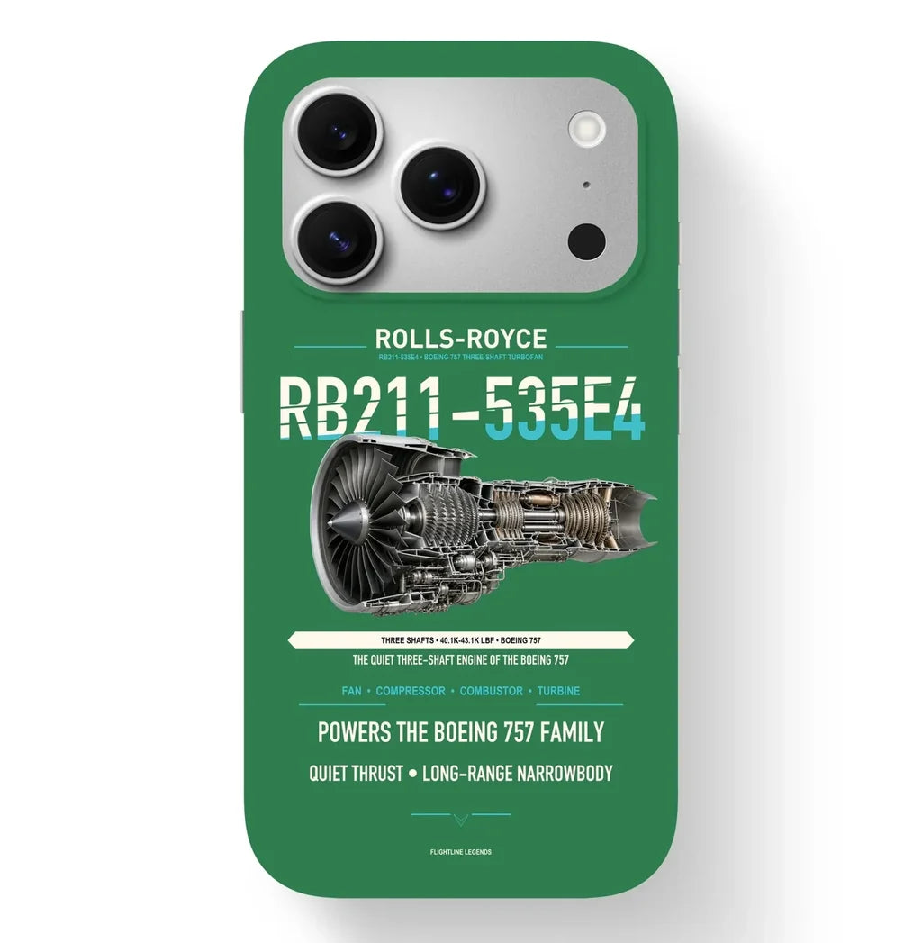 RB211-535E4 Case design on green iphone case