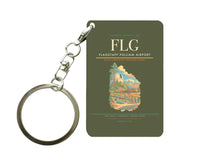 Thumbnail for Flagstaff Pulliam Airport (FLG) design on green army key chain