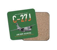 Thumbnail for C-27J Spartan design on green 1 piece coaster