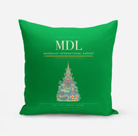 Thumbnail for Mandalay International Airport (MDL) design on green pillow
