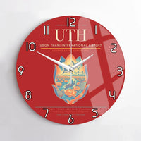 Thumbnail for Udon Thani International Airport (UTH) design on red no frame wall clock