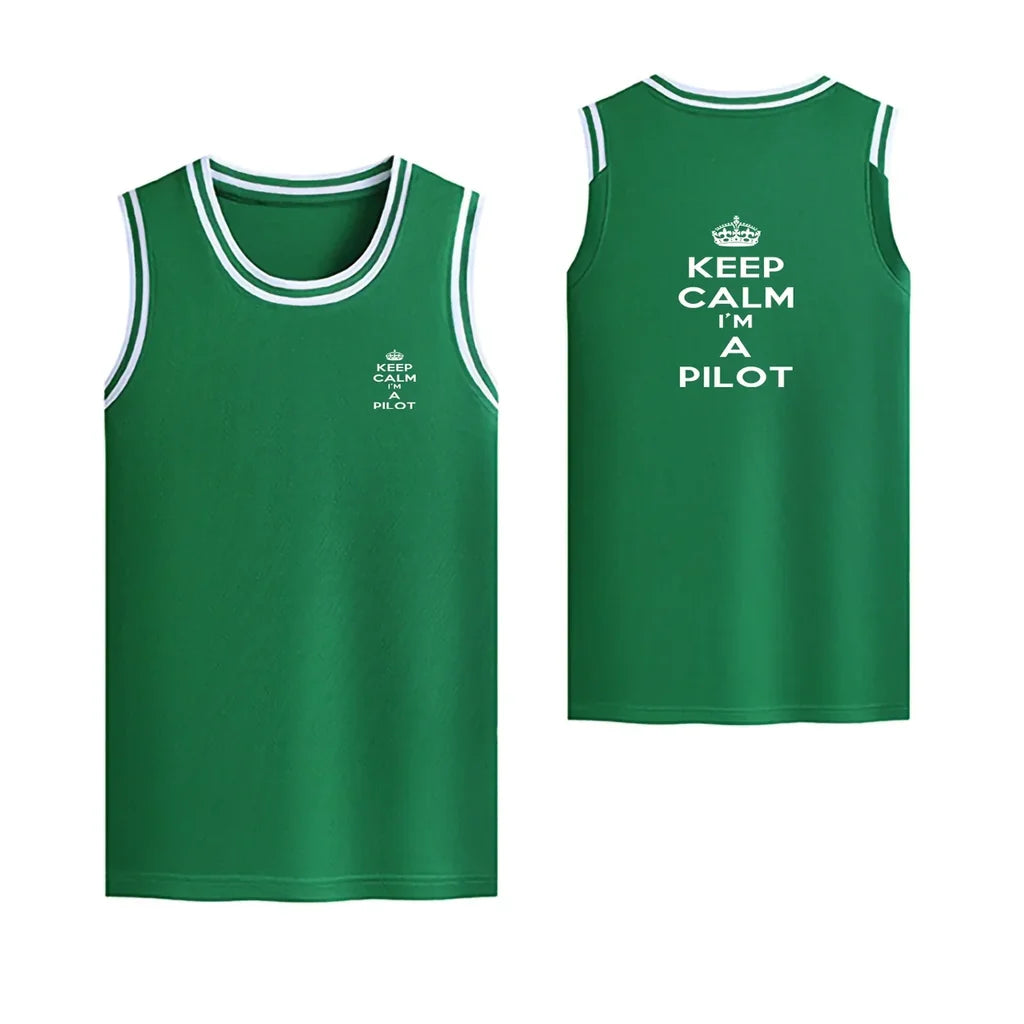 Customisable Keep Calm I'm A Pilot Basketball Print - view 8