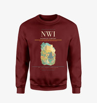 Thumbnail for Norwich Airport (NWI) design on wine red sweatshirt