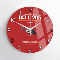 Thumbnail for Bell 205A-1++ design on red no frame wall clock