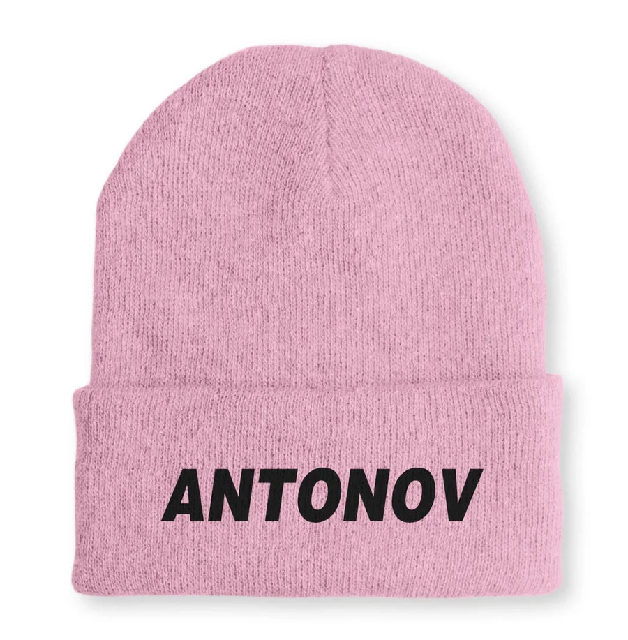 Antonov & Text Embroidered Beanie - view 8