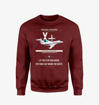 Thumbnail for Cessna Citation X+ design on wine red sweatshirt
