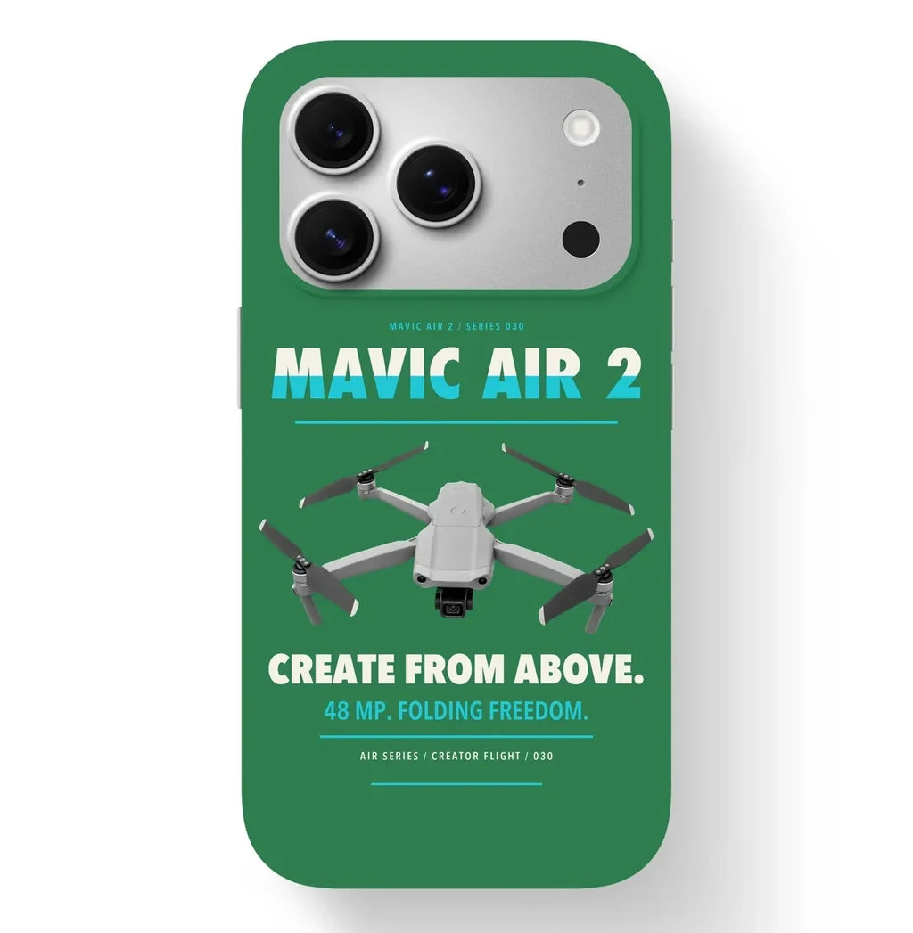 DJI Mavic Air 2 Case design on green iphone case
