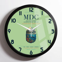 Thumbnail for Sam Ratulangi International Airport Manado (MDC) design on light green framed wall clock