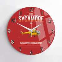 Thumbnail for Bristol Sycamore HR14 design on red no frame wall clock