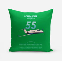 Thumbnail for Bombardier Learjet 55 design on green pillow
