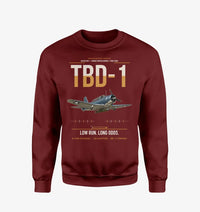 Thumbnail for TBD-1 Devastator design on wine red sweatshirt
