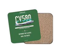 Thumbnail for Convair 580 design on green 1 piece coaster